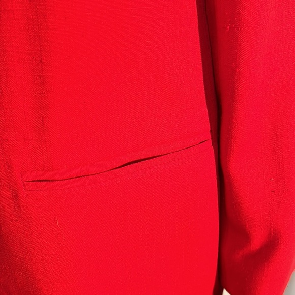 Sag, harbor, petite size 6 double breasted, longsleeved red blazer - Picture 4 of 8